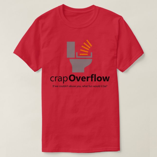 Bad Stack Overflow dunkel auf Licht T-Shirt (Design vorne)