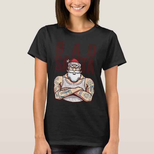 Bad tattoo santa christmas T-Shirt (Vorderseite)