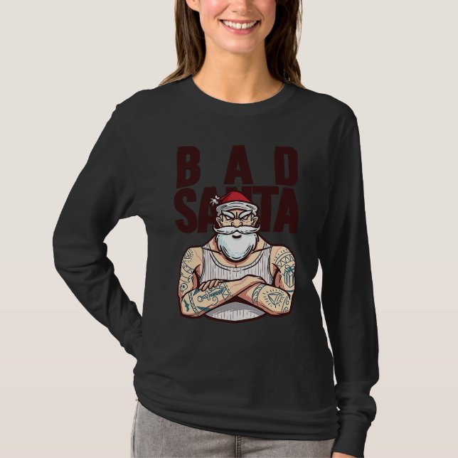 Bad tattoo santa christmas T-Shirt (Vorderseite)