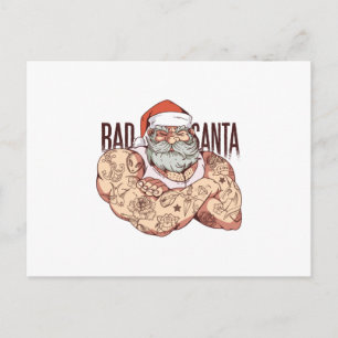 Bad Tattoo Santa Postkarte