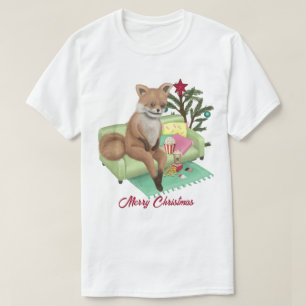 Bad Taxidermy Fox Christmas T - Shirt