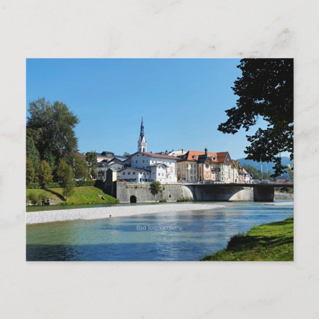 Bad Tolz, Deutschland landschaftliches Foto Postkarte (Vorderseite)