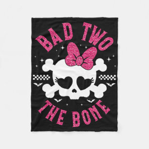 Bad Two der Knochen 2. Geburtstag 2 Jahre alte Kin Fleecedecke