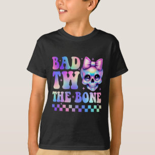 Bad Two der Knochen 2. Geburtstag Kind Gefärbte Kr T-Shirt