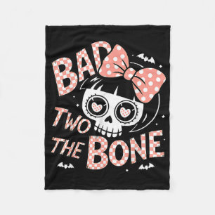 Bad Two der Knochen 2 Jahre alt Geburtstag 2. Klei Fleecedecke