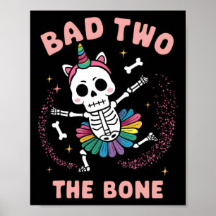 Bad Two der Knochen Halloween 2. Geburtstag G Poster