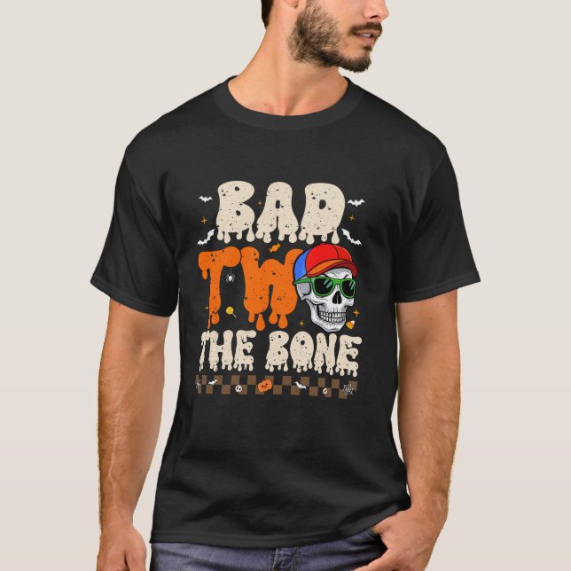 Bad Two der Knochen Halloween Boy Toddle 2. Geburt T-Shirt (Vorderseite)