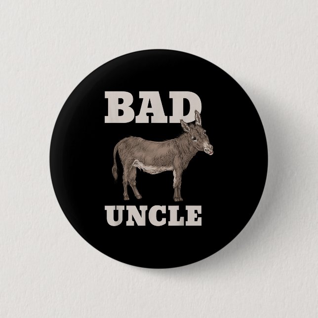 Bad Uncle Funny Pub Cool Button (Vorderseite)