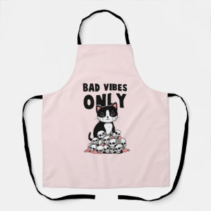 Bad Vibes only - Cat & Skulls Schürze