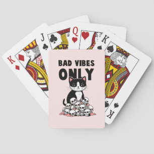 Bad Vibes only - Cat & Skulls Spielkarten