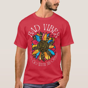 Bad Vibes passt nicht zu meinem Outfit Retro Leopa T-Shirt