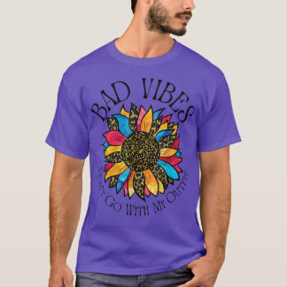 Bad Vibes passt nicht zu meinem Outfit Retro Leopa T-Shirt