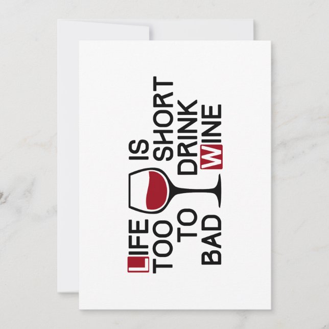 Bad wine einladung (Vorderseite)