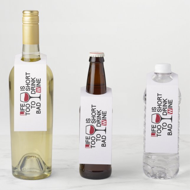 Bad wine flaschenanhänger (Beispiel)