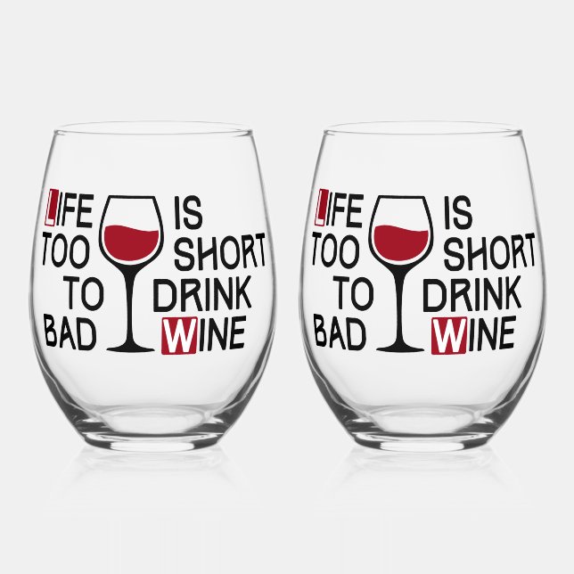 Bad wine weinglas ohne stiel (Vorderseite)