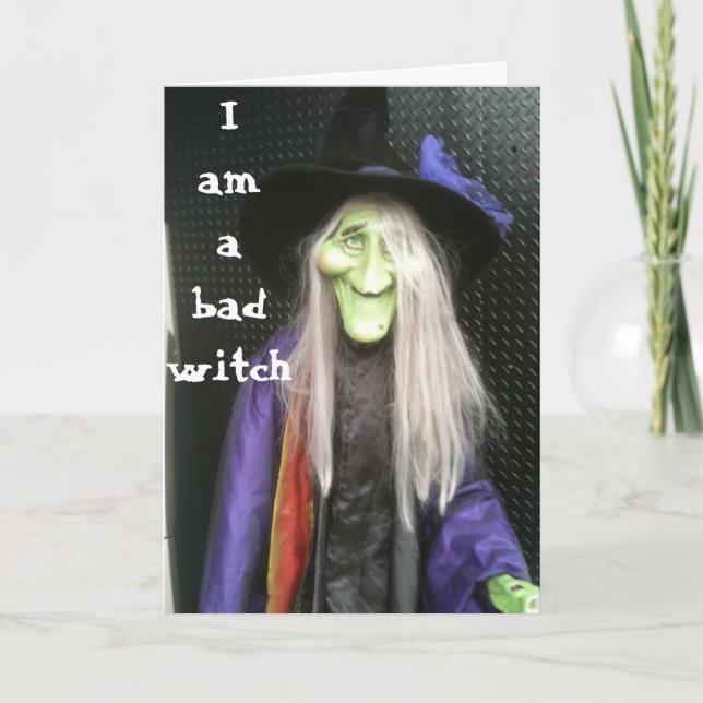 BAD WITCH-BELATED BIRTHDAY CARD KARTE (Vorderseite)