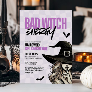 Bad Witch Energy Girls Night Halloween-Party Einladung