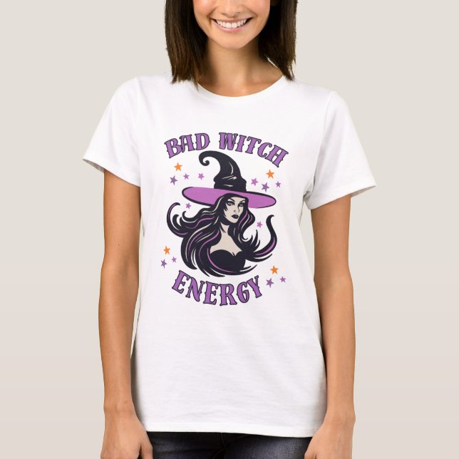 Bad Witch Energy Halloween-T - Shirt (Vorderseite)