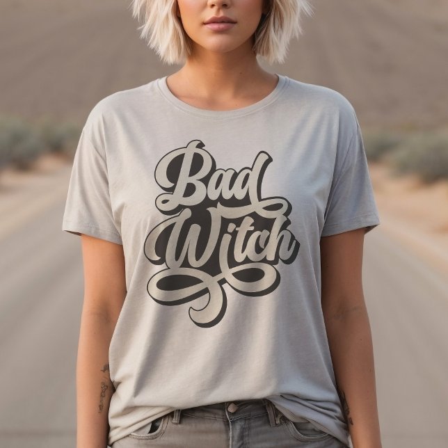 Bad Witch Retro Style T - Shirt (Von Creator hochgeladen)