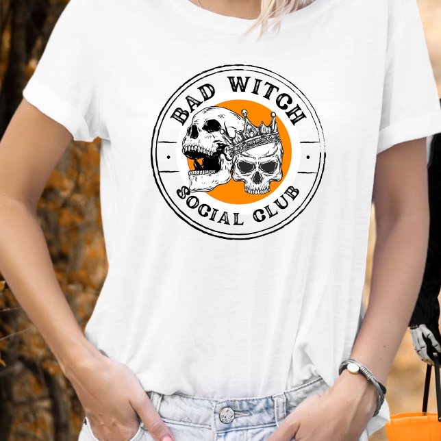 Bad Witch Social Club - Halloween Skelett T-Shirt (Von Creator hochgeladen)