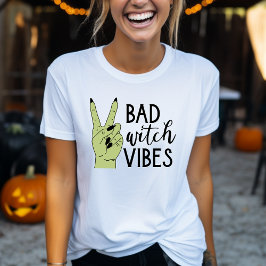Bad Witch Vibes Modern Womens Halloween T-Shirt