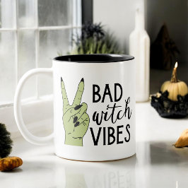 Bad Witch Vibes Modernes Halloween Zweifarbige Tasse