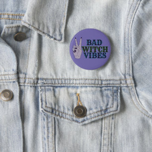 Bad Witch Vibes Witchy Hands Button