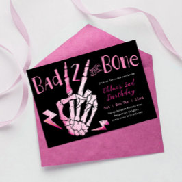 Bad ZWEI die Knochenmädchen Zweiter Geburtstag Ein Einladung