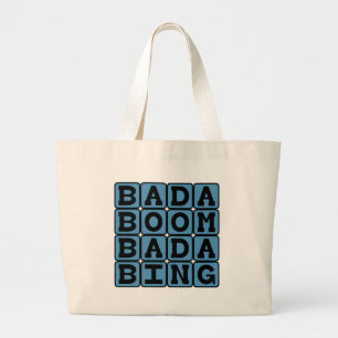 Bada Boom Bada Bing, Alliterative Onomatopoesie Jumbo Stoffbeutel