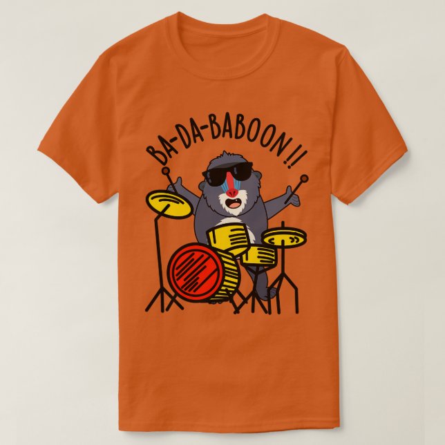 Badababoon Funny Monkey Baboon Pun T-Shirt (Design vorne)