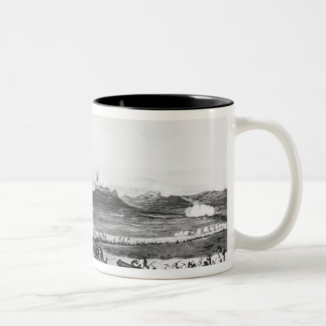 Badajos während der Belagerung von graviertem Zweifarbige Tasse (Rechts)