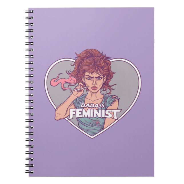 BADASFEMINISTIN, Cartoon Notizblock (Vorderseite)