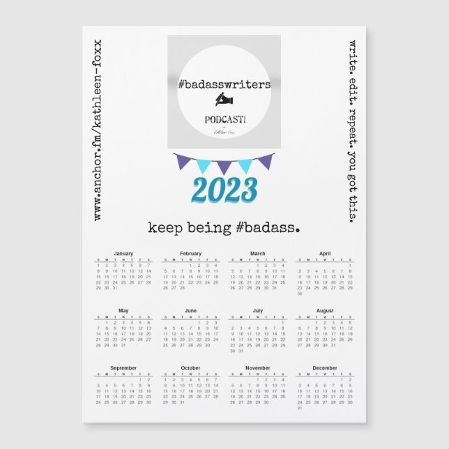 #badass 2023 Magnetkalender Magnetkarte (Vorderseite)