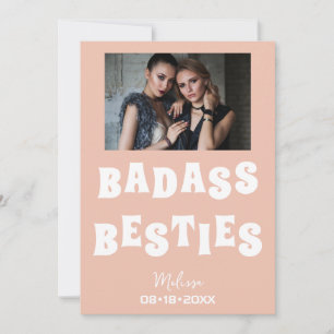Badass Besties Funny Bridesmaid Gefallen Feiertagskarte