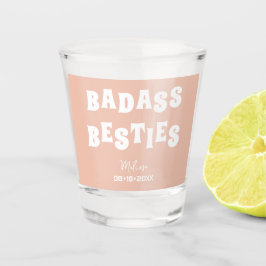 Badass Besties Funny Bridesmaid Gefallen Foto Gesc Schnapsglas