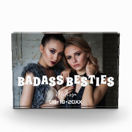 Badass Besties Funny Bridesmaid Gefallen Fotoblock