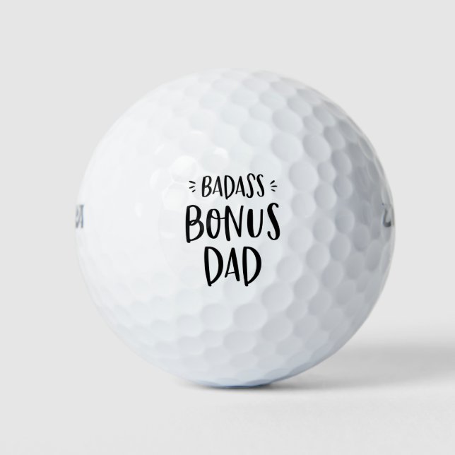 Badass Bonus Vater Cool Stepfather-Geschenk für St Golfball (Vorderseite)