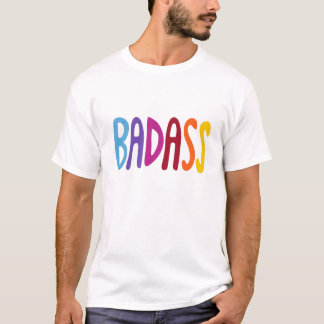 BADASS Bunte Lustige Lettering T-Shirt