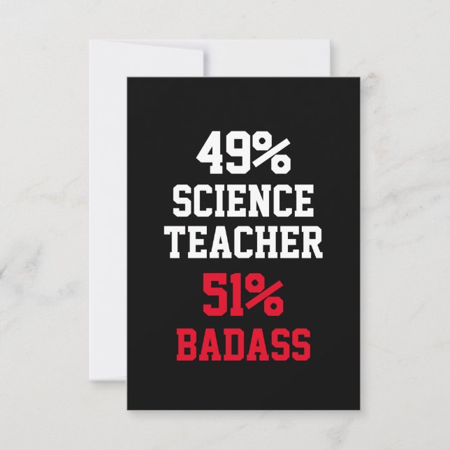 Badass Card für Wissenschaftslehrer Karte (Vorderseite)