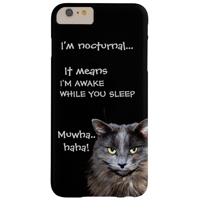 Badass Cats - "Ich bin nächtlich..." Case-Mate iPhone Hülle (Rückseite)