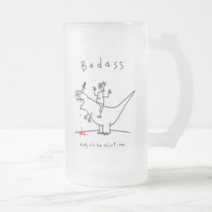 Badass Dinosaurier-Typ Mattglas Bierglas