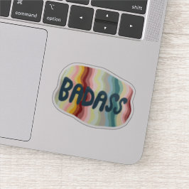 BADASS Farbenfrohe Handschrift Stripes Aufkleber