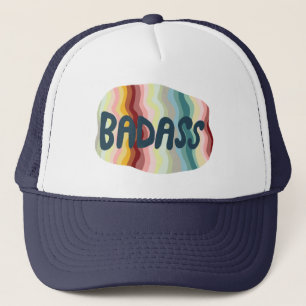Badass farbiges Regenbogenhandschriftendesign Truckerkappe