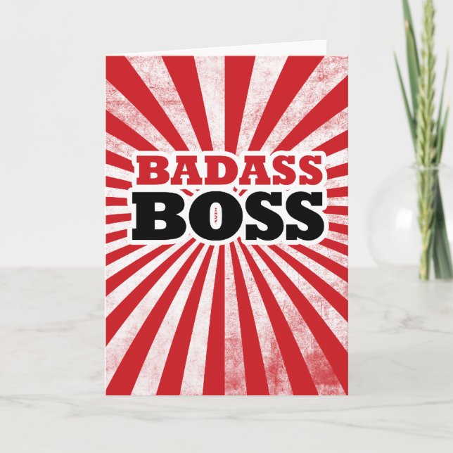 Badass Funny Boss Karte (Vorderseite)