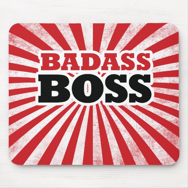 Badass Funny Boss Mousepad (Vorne)