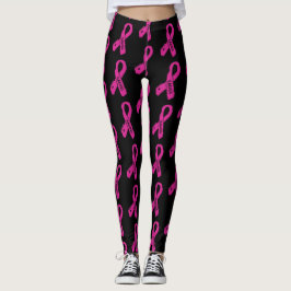 Badass/gerissene Schleife...Brustkrebs-Leggings Leggings