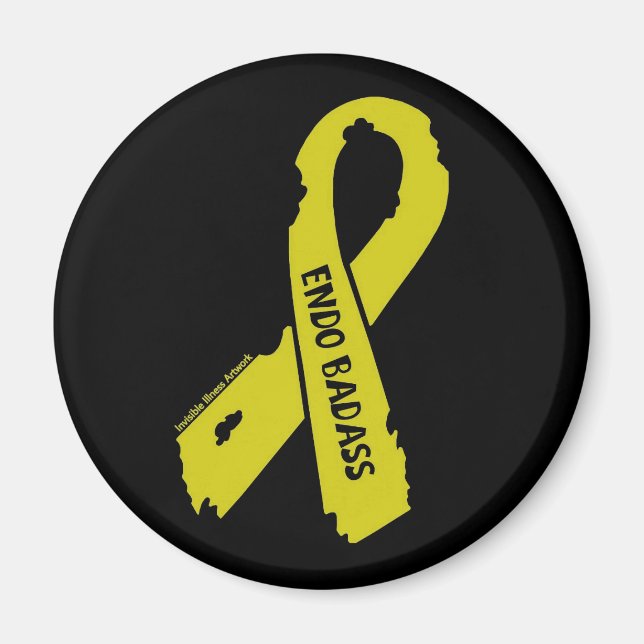 Badass/gerissenes Band...Endometriose Magnet (Vorne)