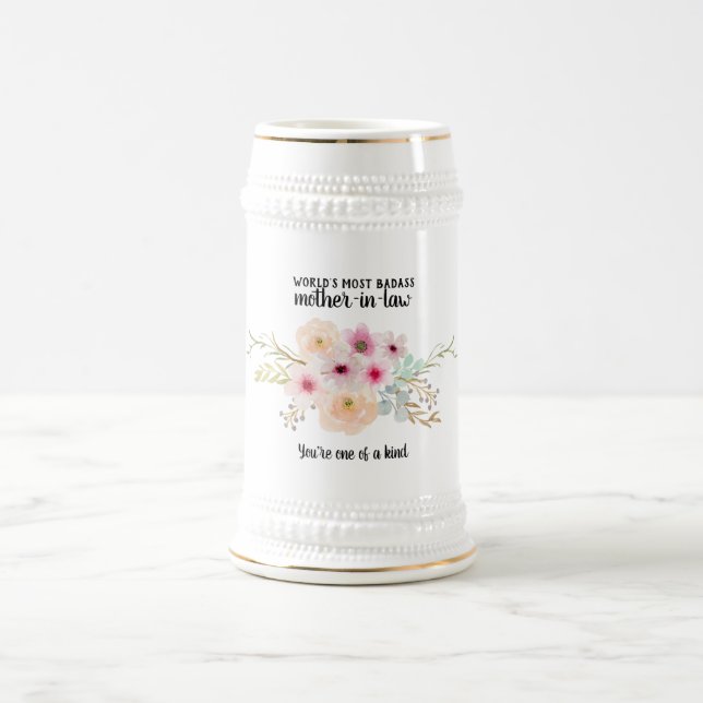 BADASS-Geschenk für Schwiegermutter - Eine Art Blu Bierglas (Mittel)