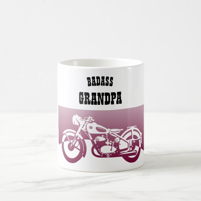 BADASS GRANDPA - Großvater Biker Motorbikes Gesche Kaffeetasse (Mittel)