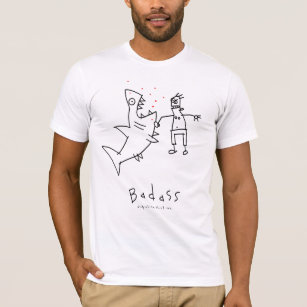 Badass Haifisch-Durchschlag T-Shirt